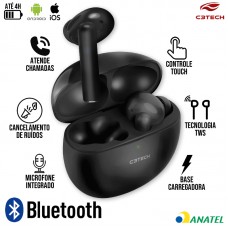 Fone Bluetooth EP-TWS-60BK C3 Tech - Preto